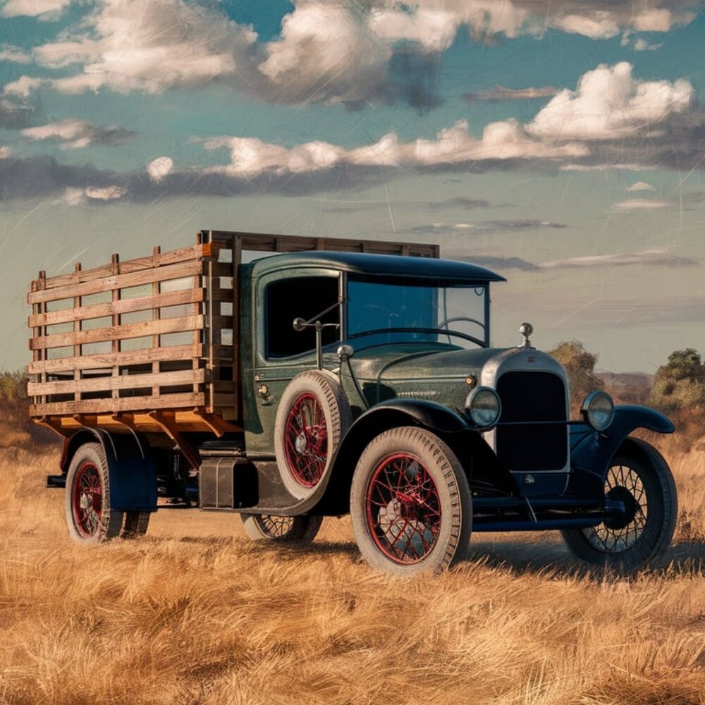 8x10 glossy farm truck print